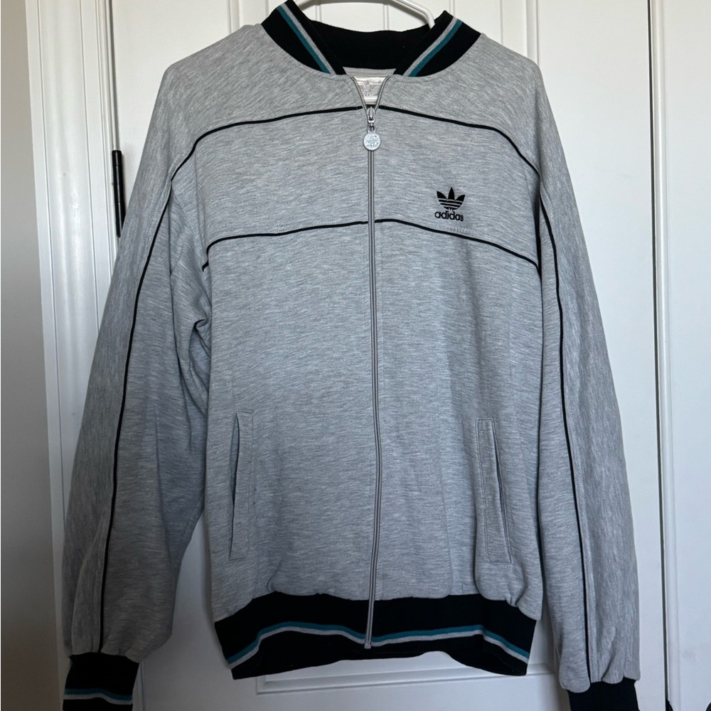 Adidas Gray and Black Track Jacket